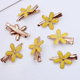 20pcs 35mm Metal Flower Hair Clip Hairpins Barrettes for Women
