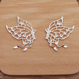 20Pcs 36*45mm Metal Inlaid w/ Pearls Butterfly DIY Jewelry Settings