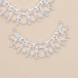 20 Pcs 58mm Metal Filigree Flower Hair Embellishment DIY Jewelry Making
