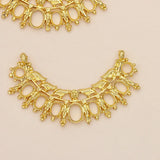 20 Pcs 58mm Metal Filigree Flower Hair Embellishment DIY Jewelry Making
