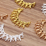 20 Pcs 58mm Metal Filigree Flower Hair Embellishment DIY Jewelry Making