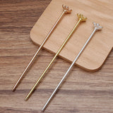 Metal Flower Hair Sticks Hairpins Bridal Headwear DIY Hair Accessories