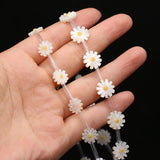 20 Natural Conch Shell Sun Flower Beads for DIY Jewelry Making
