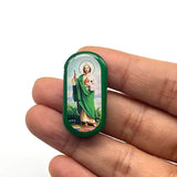 20 Pieces Oval Wood Accessories St.Jude Virgin Mary DIY Bracelets