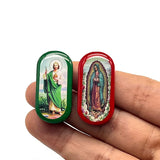 20 Pieces Oval Wood Accessories St.Jude Virgin Mary DIY Bracelets