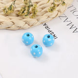 20 Pack Polka Dot Wood Beads DIY Crafts Kids Toys Jewelry