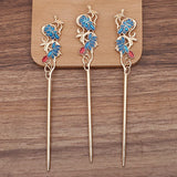 20Pcs Ancient Chinese Metal Hair Sticks Hairpins Flower Shape Hair Chopstick