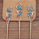 20Pcs Ancient Chinese Metal Hair Sticks Hairpins Flower Shape Hair Chopstick