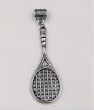 Set of 20 Tennis Racket Dangle Beads for Charm Bracelet Necklace