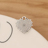 Tibetan Silver Evil Eye Heart Shape Charms Pendants for DIY Jewellery Making