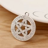 20 Tibetan Silver Gothic Pentagram Charms Pendants 24x24mm