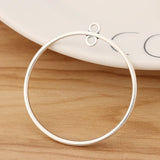 20 Tibetan Silver Open Circle Round Charms for Earring Making 39x39mm
