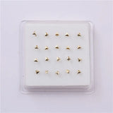20 Pcs Triangle Ball Pin Nose Stud Nose Piercing Body Jewelry