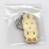 20 Pcs Animal-shaped Unfinished Wood Slices Keyring Blanks for Holiday Decor