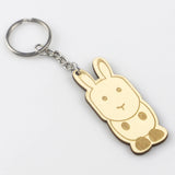 20 Pcs Animal-shaped Unfinished Wood Slices Keyring Blanks for Holiday Decor