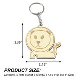 20 Wooden Lion Cartoon Keychain for Bag Purse Decoration