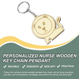 20 Wooden Lion Cartoon Keychain for Bag Purse Decoration