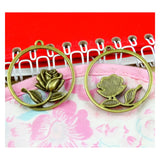 20pcs 33.5*35MM Antique Bronze Flowers Charms Pendant DIY Jewelry Findings