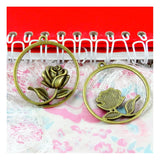 20pcs 33.5*35MM Antique Bronze Flowers Charms Pendant DIY Jewelry Findings