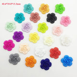 20 Pcs Silicone Rose Flower Beads for Teething Necklaces BPA