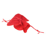 Red Velvet Oval Ring Earrings Gift Favor Bag Pouch