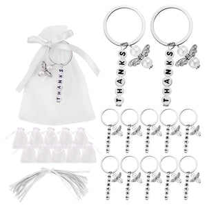 20 Baptism Party Favors Keychain Drawstring Communion Wedding Birthday
