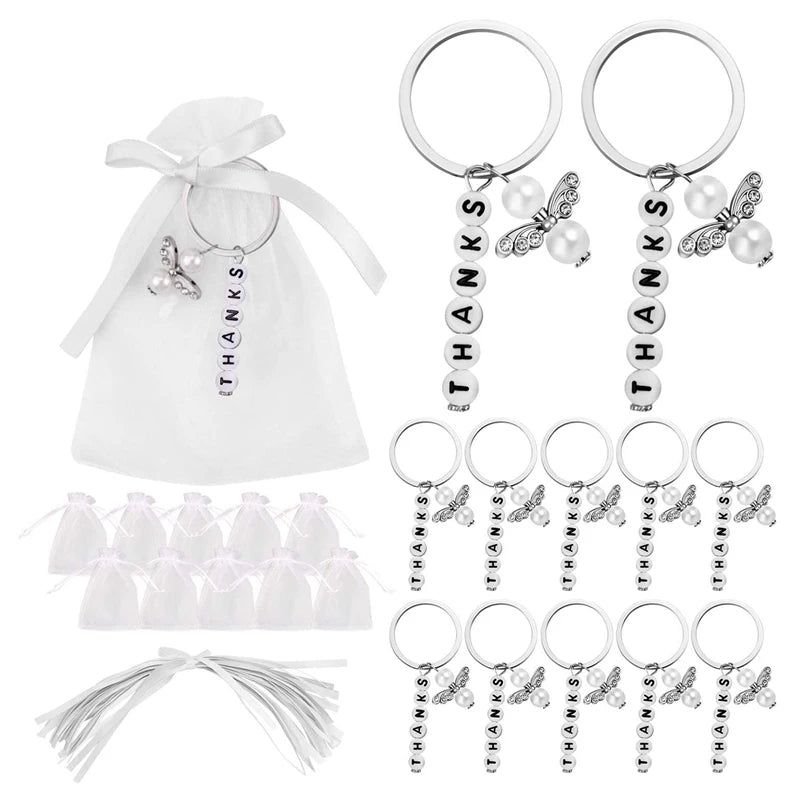 20 Baptism Party Favors Keychain Drawstring Communion Wedding Birthday