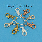 20 Sets Heavy Snap Hook Trigger Swivel Clips Key Chain Ring Circle Keyring