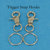 20 Sets Heavy Snap Hook Trigger Swivel Clips Key Chain Ring Circle Keyring