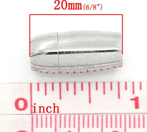 20 Sets Magnetic Clasps - Silver - 20mm x 9mm - Bracelet Clasp
