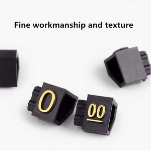 20 Sets Square Adjustable Tag for Counter Stand Number Letter Dollar Block Kit