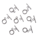 20 Sets Stainless Steel Ring Hook Toggle Clasps for DIY Jewelry Making