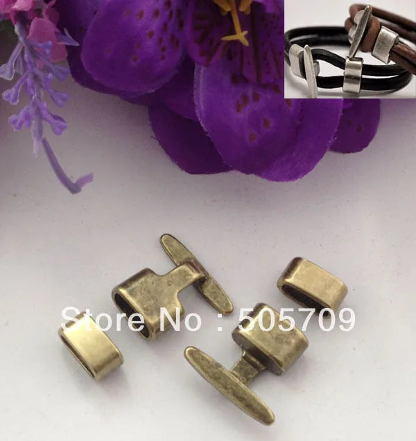 20 Sets Antique Bronze Hook Clasps for 10x5mm Leather