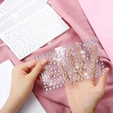 20 Sheets Clear Rhinestone Stickers Self Adhesive Bling Gems