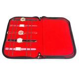 20-Slot Faux Leather Watch Case With Zipper&Mezzanine Watch Portable Bag