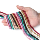 20 Strand 20 Colors Glass Pearl Round Beads 4/6/8mm Bead Strands