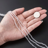 4mm Clear Glass Beads Strands Faceted Bicone Mini Beads for Jewelry Making