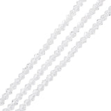 4mm Clear Glass Beads Strands Faceted Bicone Mini Beads for Jewelry Making