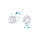 4mm Clear Glass Beads Strands Faceted Bicone Mini Beads for Jewelry Making
