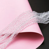 4mm Clear Glass Beads Strands Faceted Bicone Mini Beads for Jewelry Making