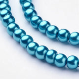 20 Strand 4mm Round Pearlized Glass Pearl Beads Strands for DIY Jewelry Making