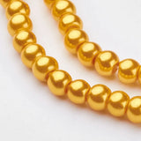 20 Strand 4mm Round Pearlized Glass Pearl Beads Strands for DIY Jewelry Making