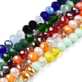 20 Strand Faceted Rondelle Glass Beads 5.5~6mm for Jewelry Making DIY