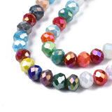 20 Strand Faceted Rondelle Glass Beads 5.5~6mm for Jewelry Making DIY