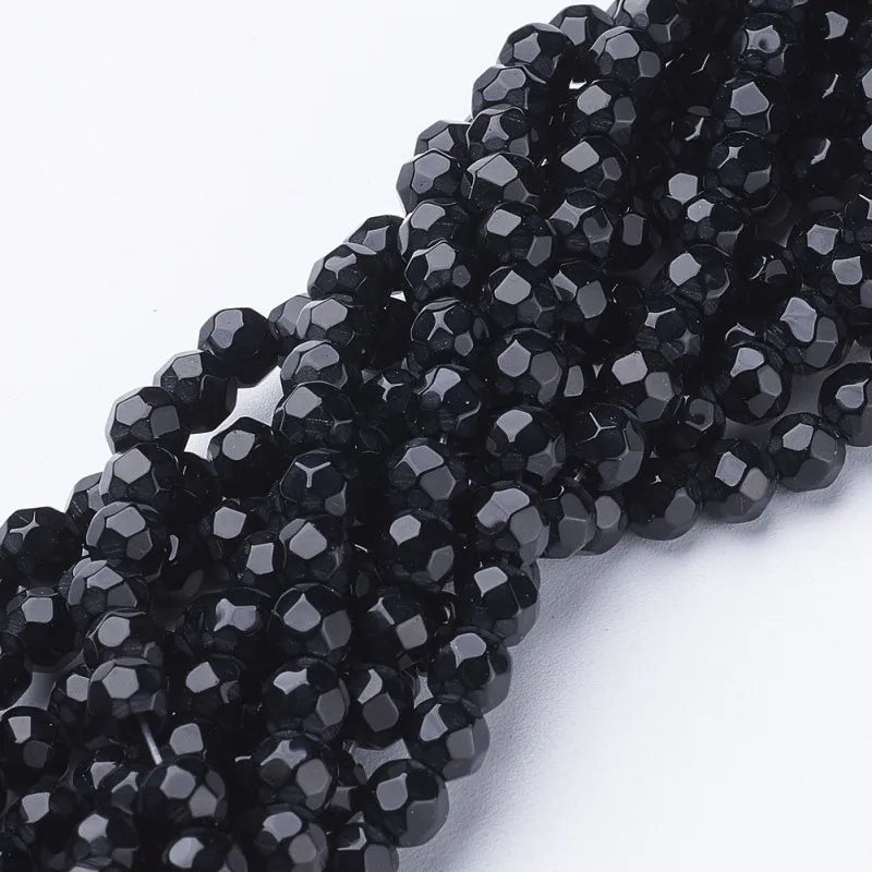20 Strands 4mm Faceted Glass Beads for Jewelry Making
