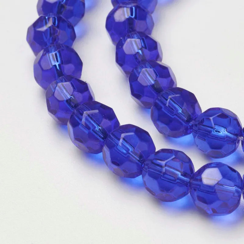 20 Strands 8mm Glass Beads Round Spacer Beads for DIY Jewelry Making