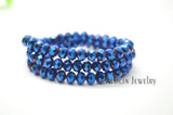 20 Strands Navy Solid Faceted Glass Crystal DIY Jewelry Making Beads
