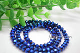 20 Strands Navy Solid Faceted Glass Crystal DIY Jewelry Making Beads