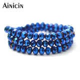 20 Strands Navy Solid Faceted Glass Crystal DIY Jewelry Making Beads