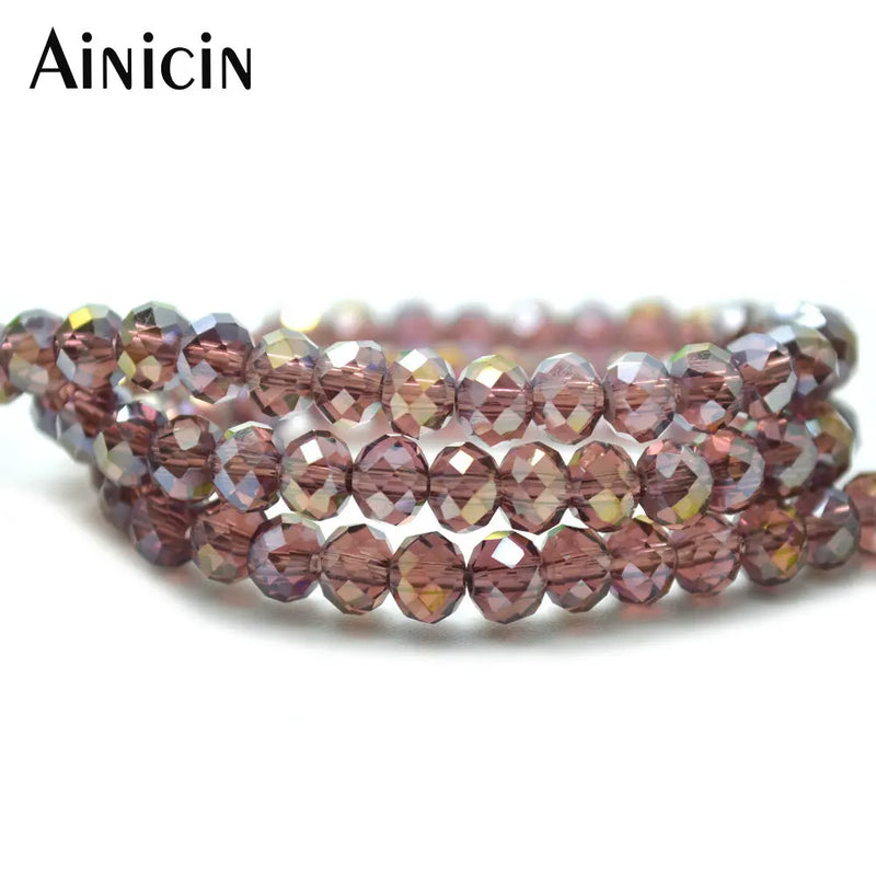 20 Strands Wine Red Glass Beads for DIY Jewelry Making